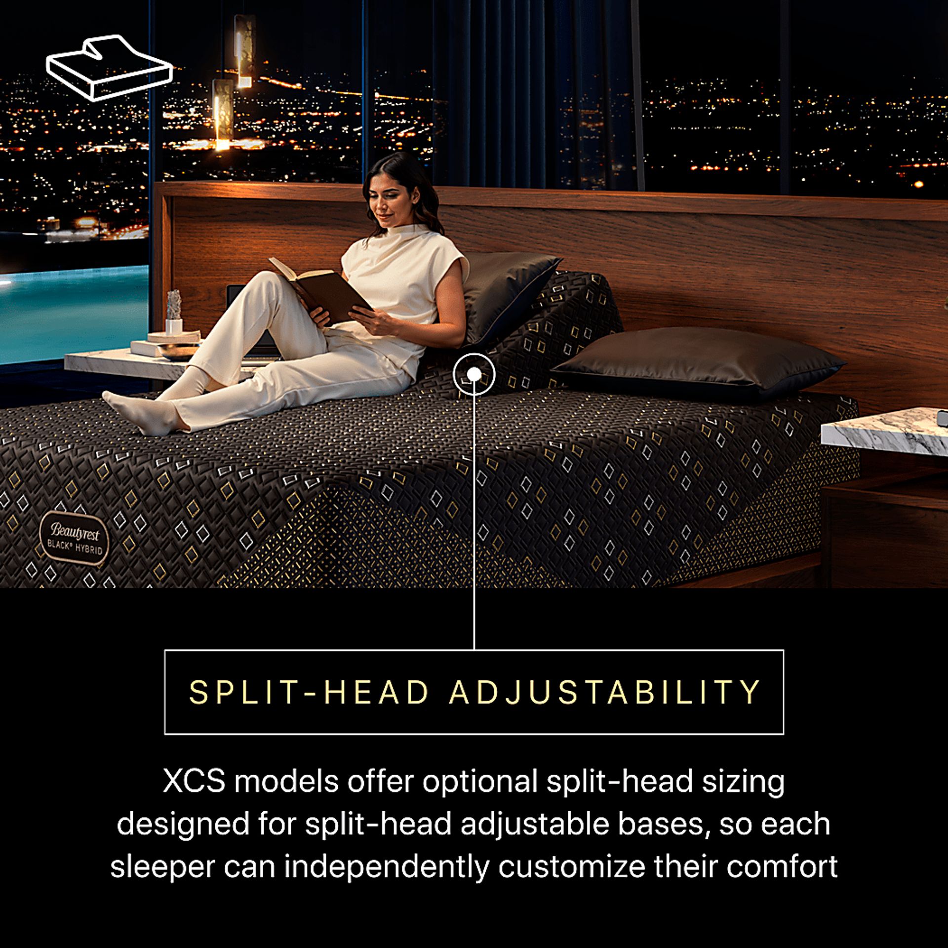 Beautyrest Black Hybrid Series Five XCS Plush Split Head Queen Mattress - Image 7