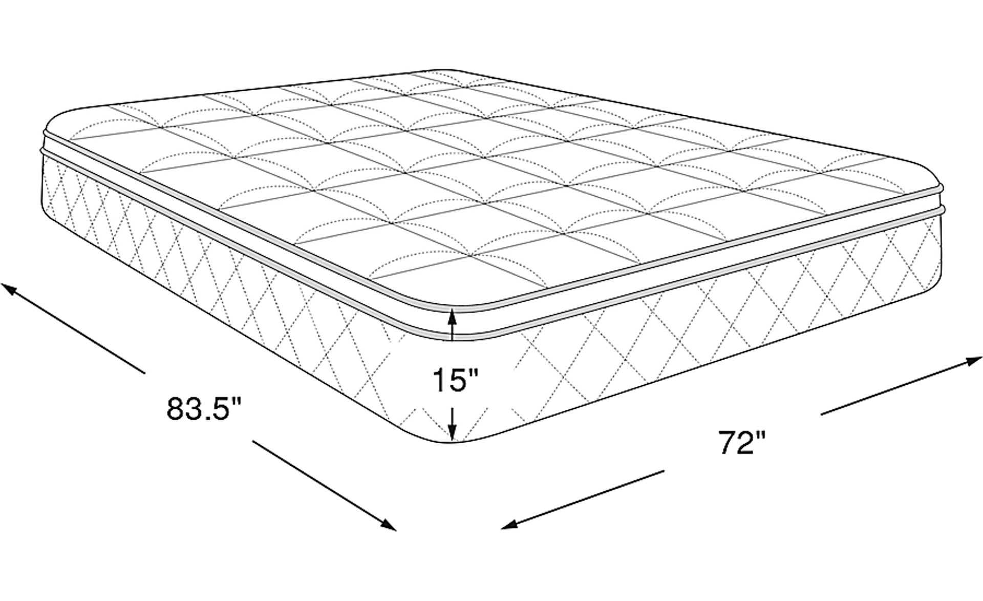 Dimension Image. Please refer to the Dimension Tab on this page for dimension details.