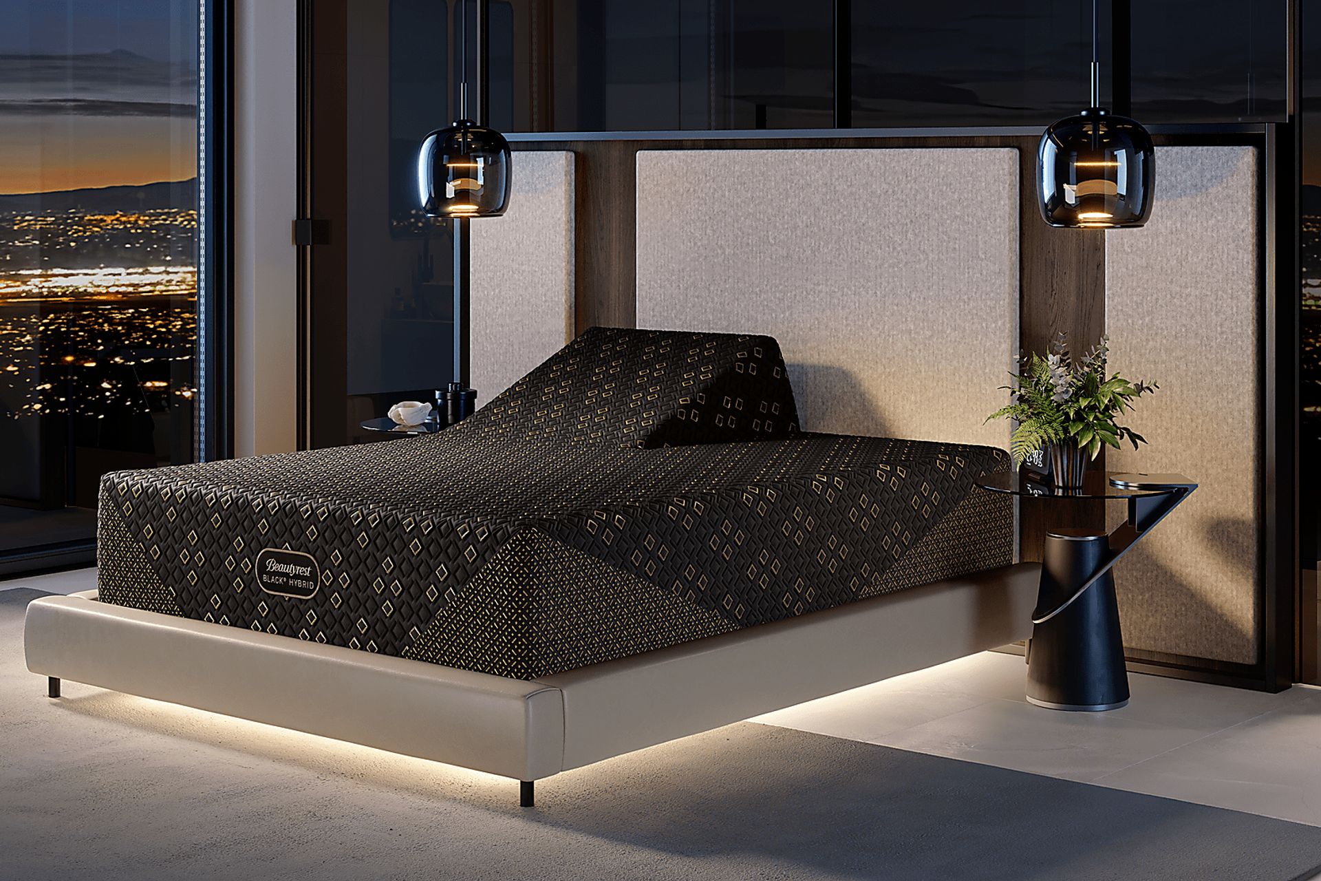 Beautyrest Black Hybrid Series Four XCS Medium Split Head Queen Mattress - Image 6