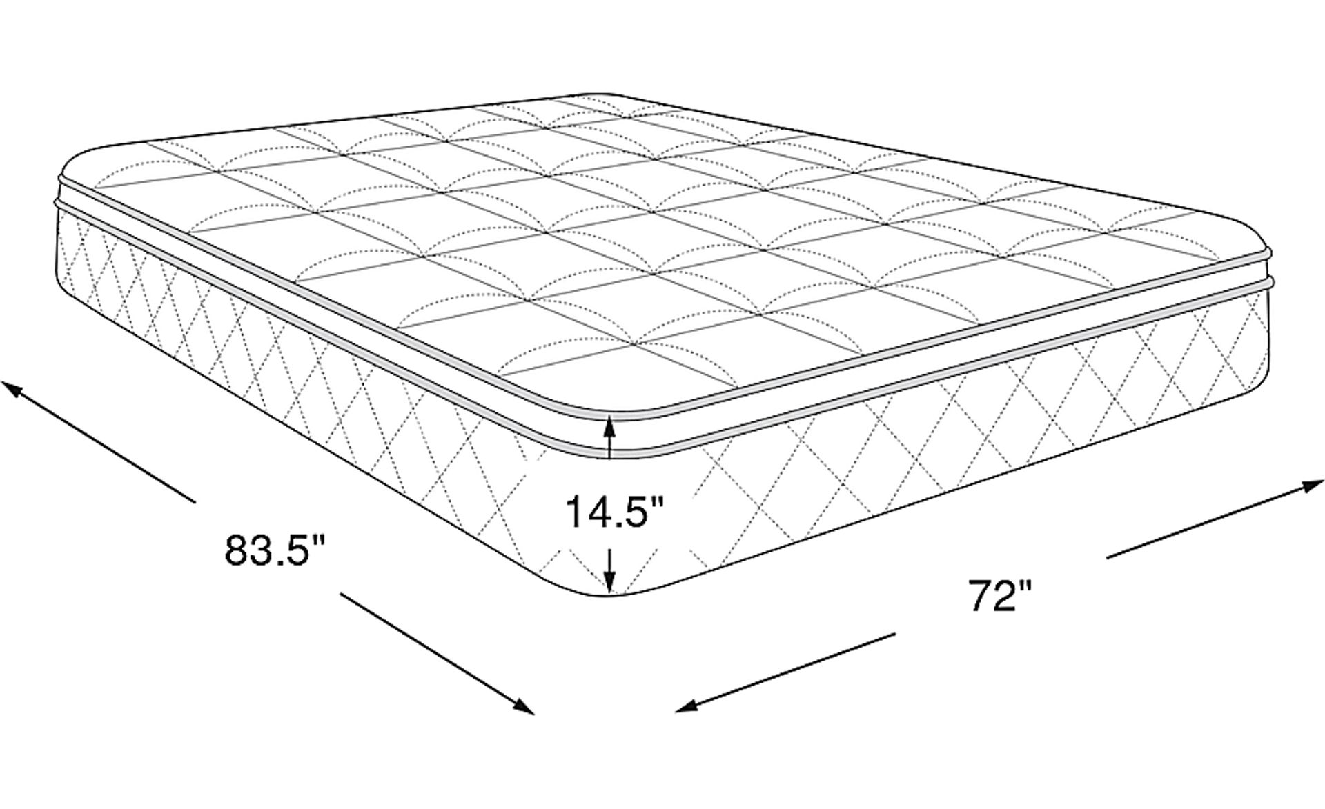 Dimension Image. Please refer to the Dimension Tab on this page for dimension details.