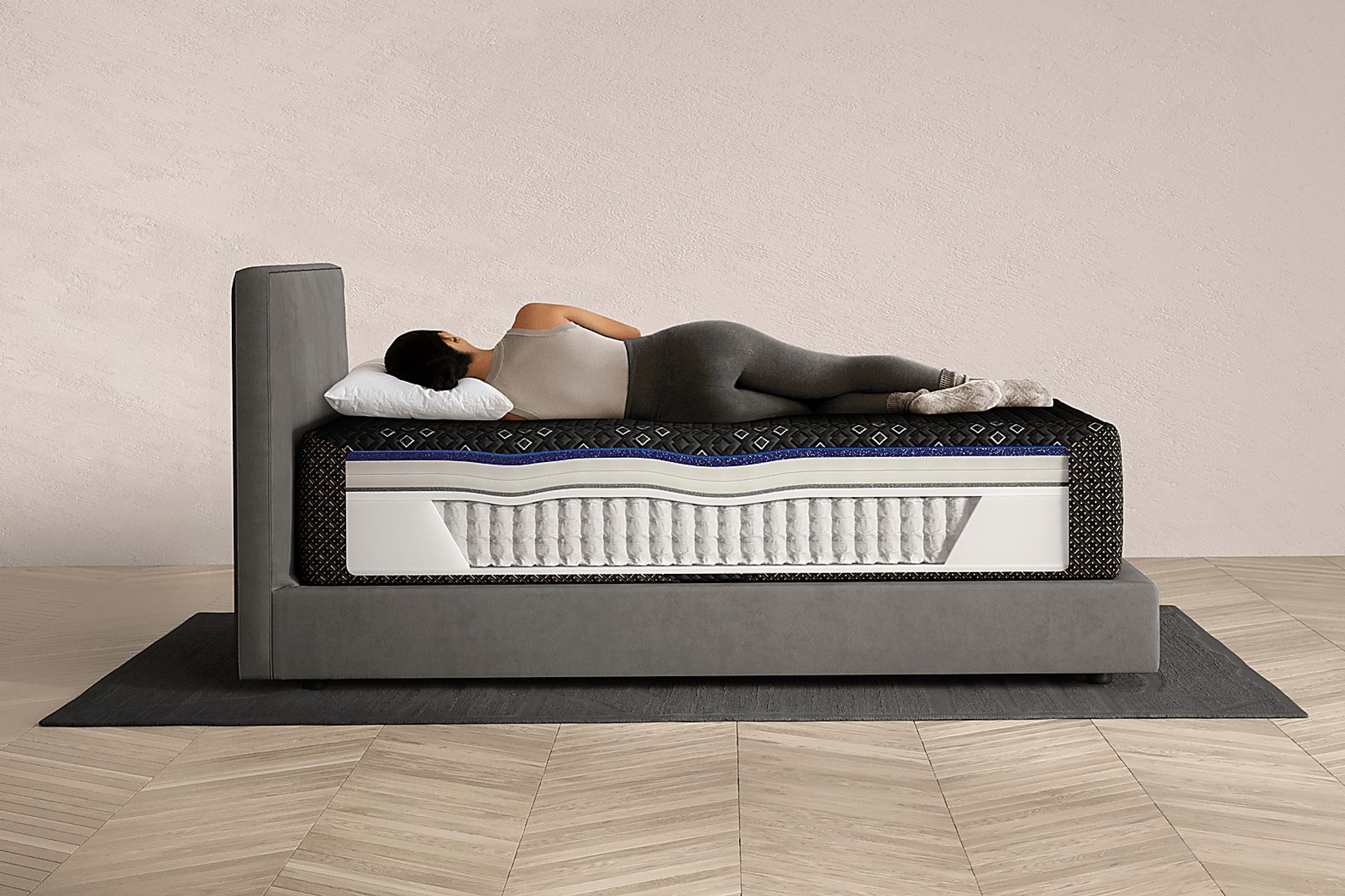 Beautyrest Black Hybrid Series Three XCS Firm Split Head Queen Mattress - Image 4