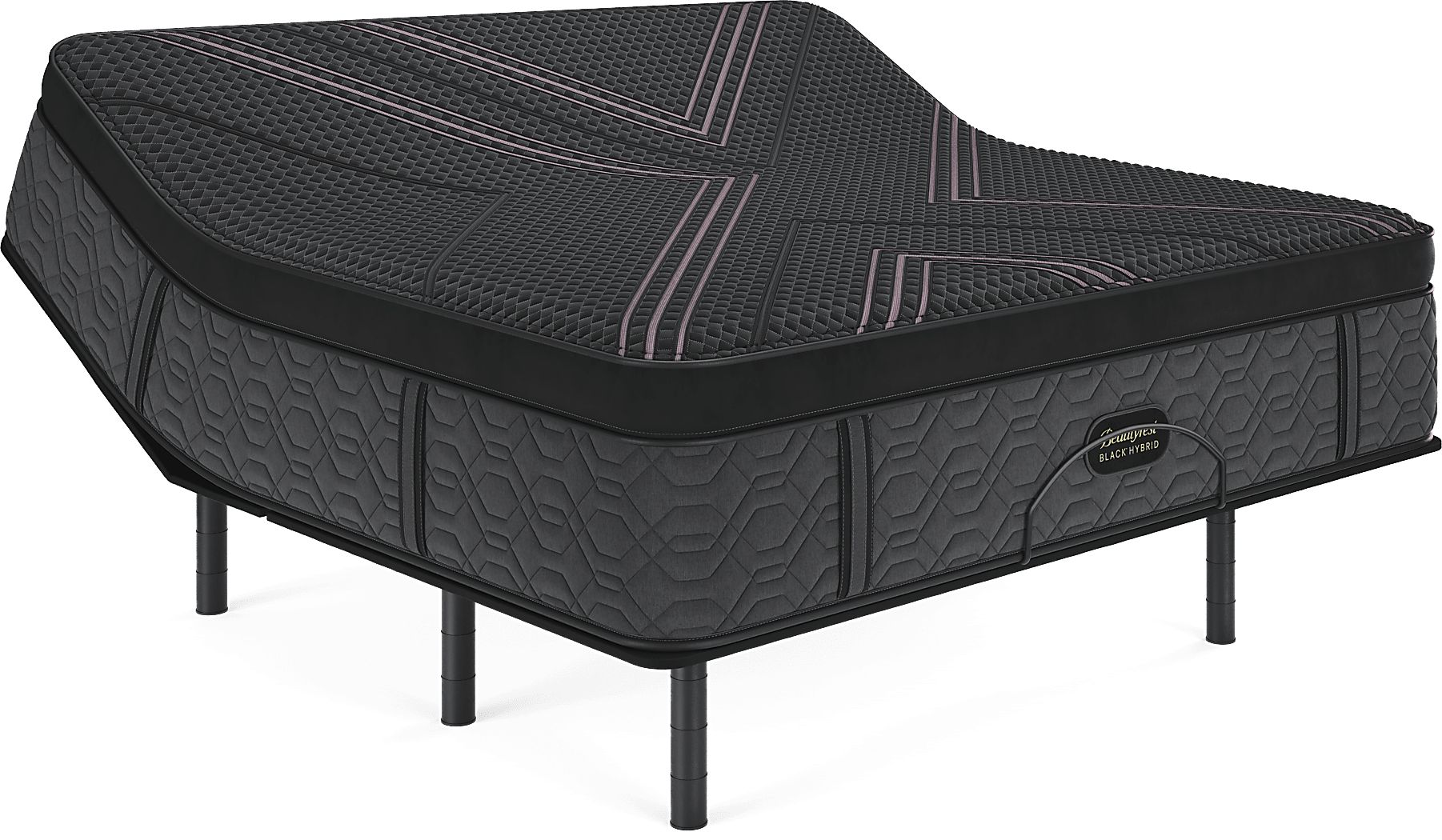 Beautyrest Black Hybrid Series Two Medium Apex Top King Mattress Set with Head Up Only Base