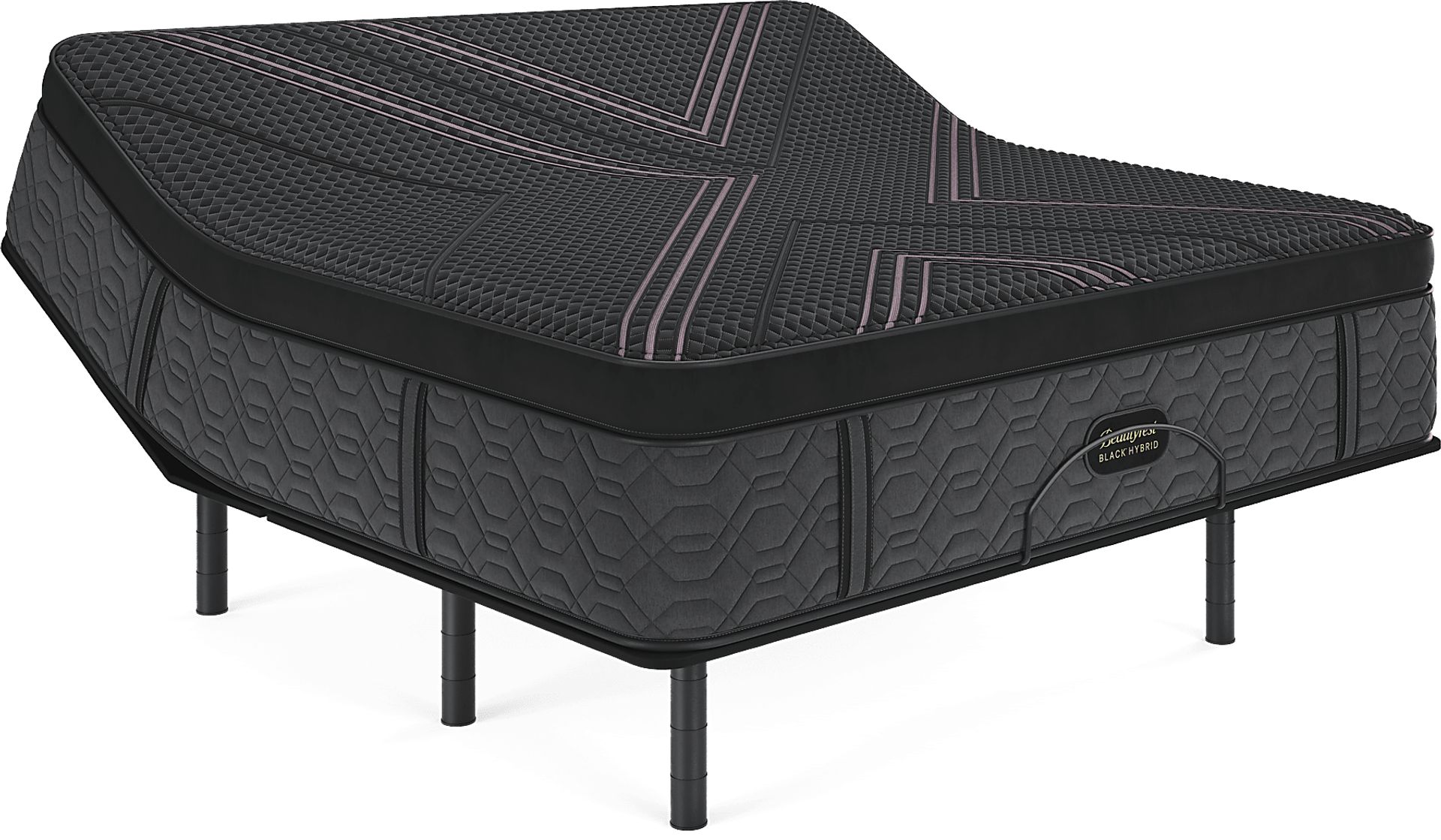 Beautyrest Black Hybrid Series Two Medium Apex Top King Mattress Set with Head Up Only Base - Image 1