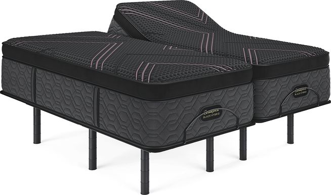 Beautyrest Black Hybrid Series Two Medium Apex Top Split King Mattress Set with Head Up Only Base