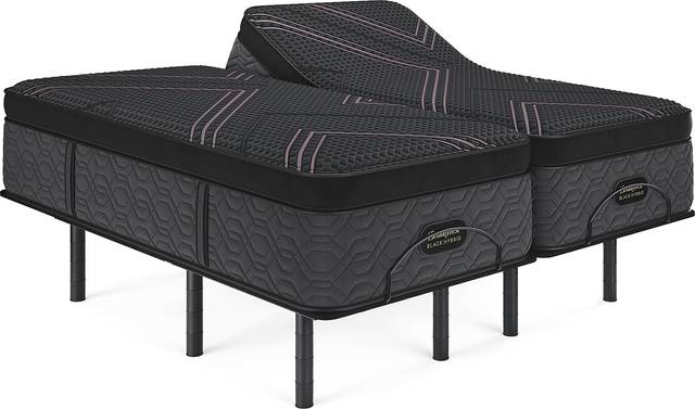 Beautyrest Black Hybrid Series Two Medium Apex Top Split King Mattress Set with Head Up Only Base - Thumbnail - Image 1