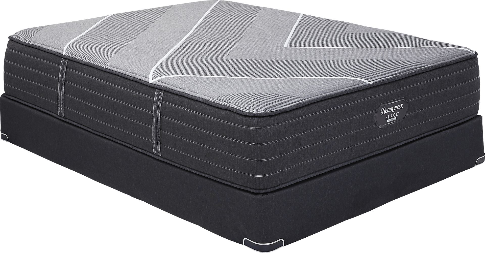 Beautyrest Black Hybrid X-Class Medium Low Profile Queen Mattress Set - Image 1