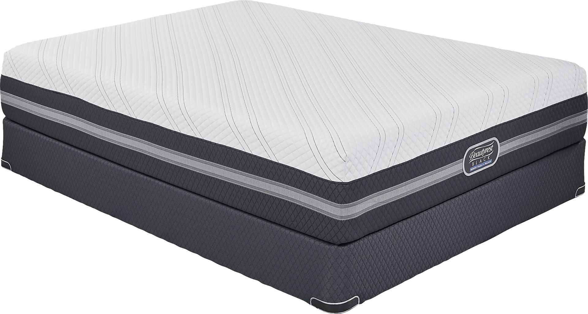 Beautyrest Black Roxanne Low Profile King Mattress Set - Image 1