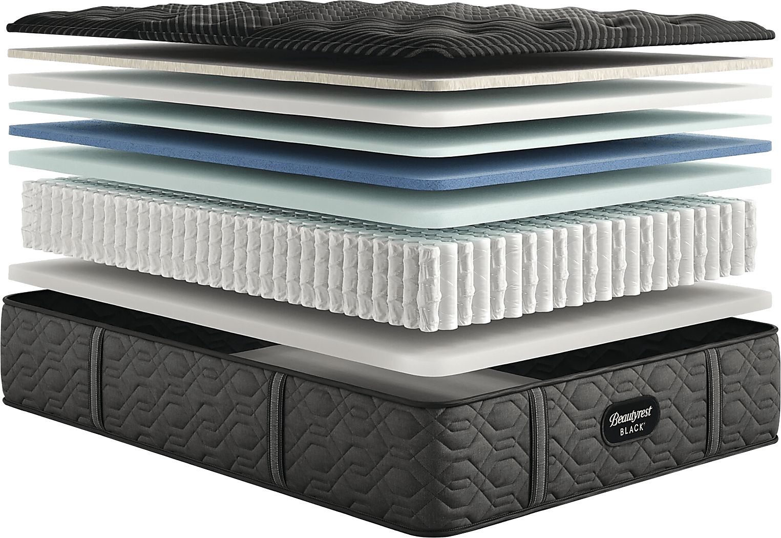 Beautyrest Black Hybrid Series One Plush California King Mattress Set - Thumbnail 2