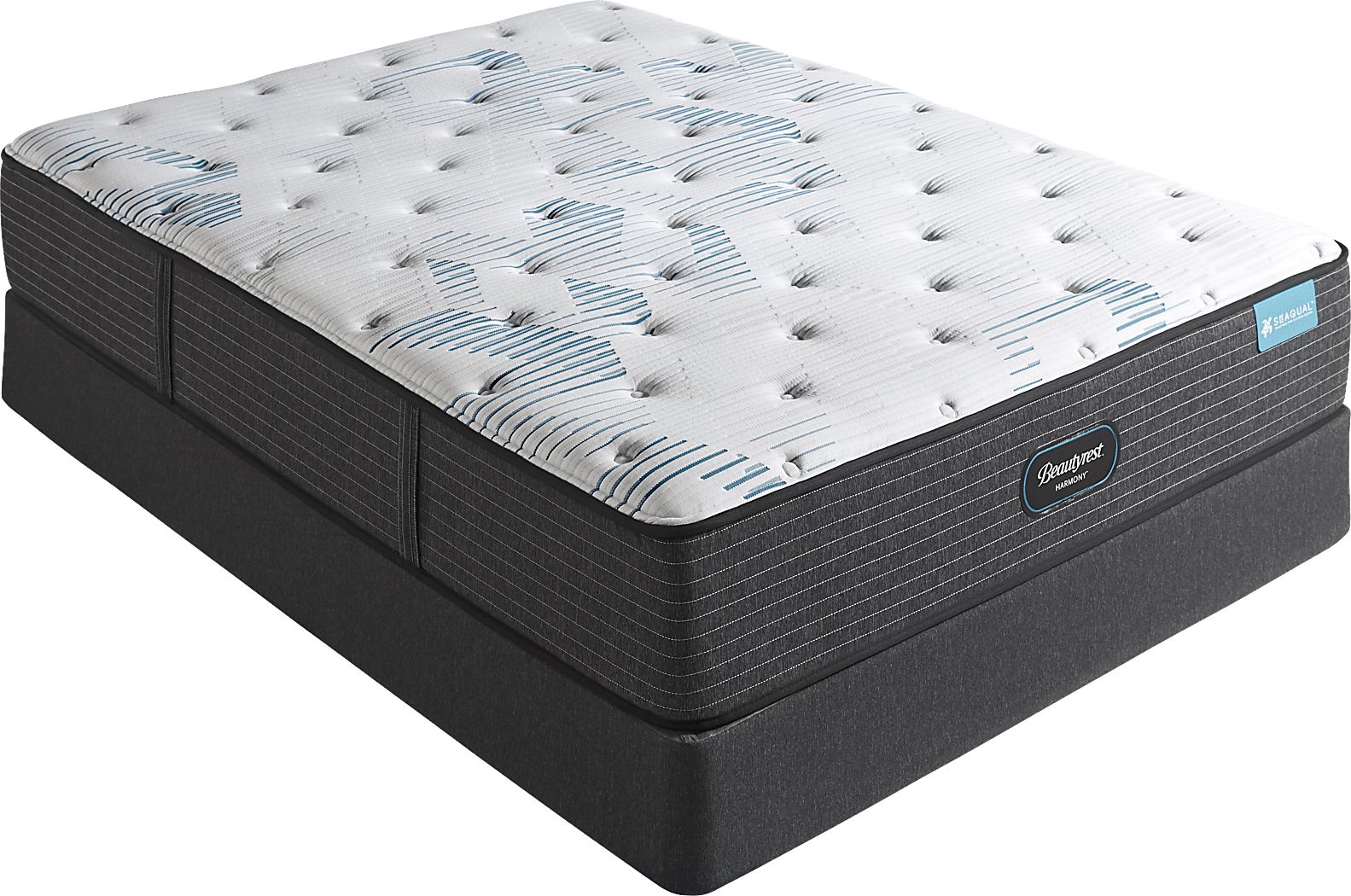 Beautyrest Harmony Bayville Low Profile Queen Mattress Set Rooms To Go