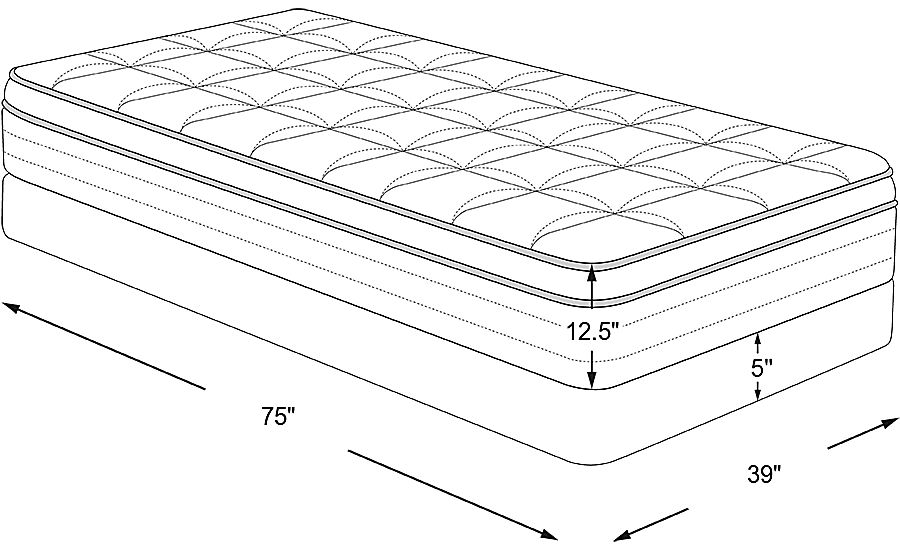 Beautyrest Harmony Oak Harbor Low Profile Twin Mattress Set