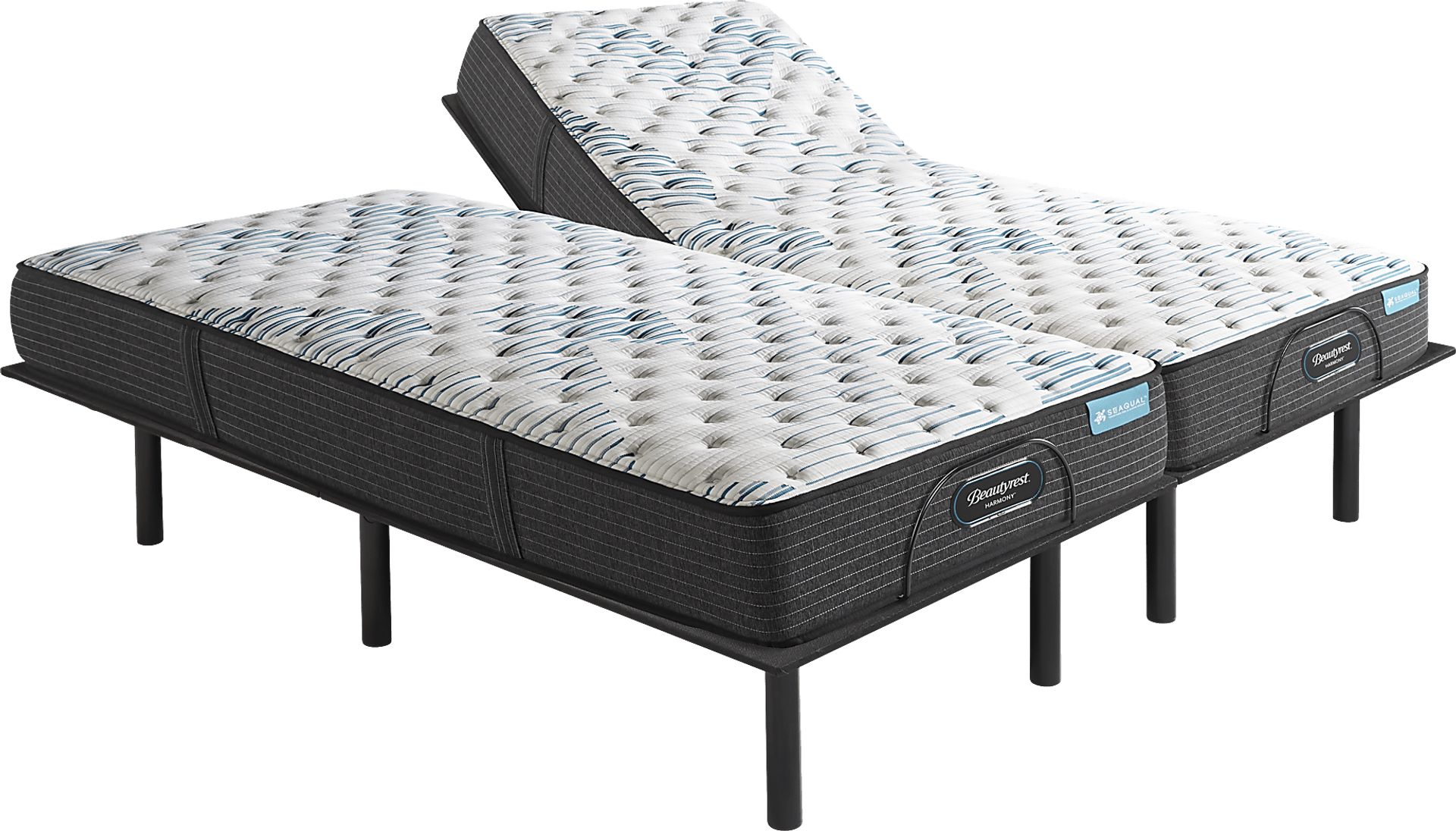 Beautyrest Harmony Oak Harbor Split King Mattress with Head Up Only Base - Image 1