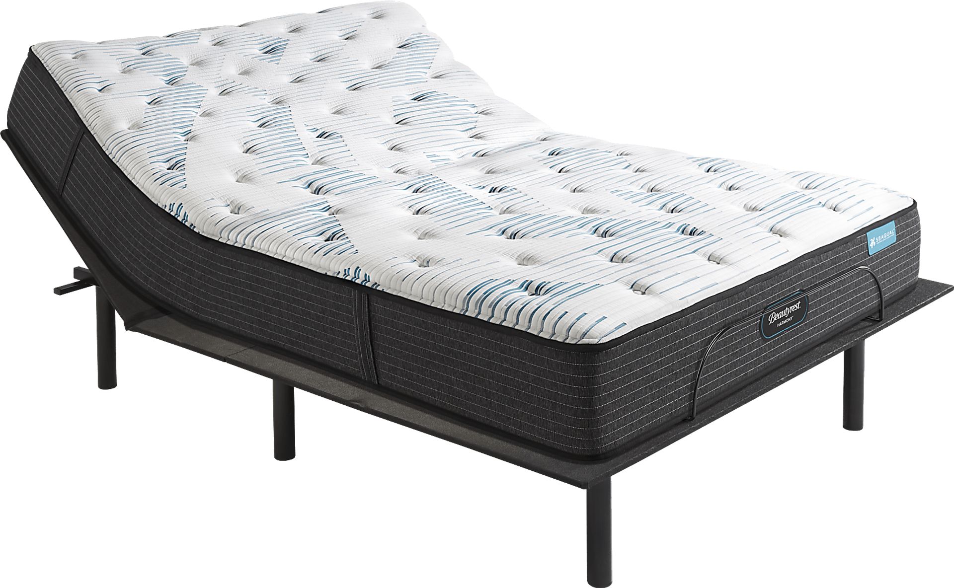 Beautyrest Harmony Parrot Cay Queen Mattress with Head Up Only Base - Image 1