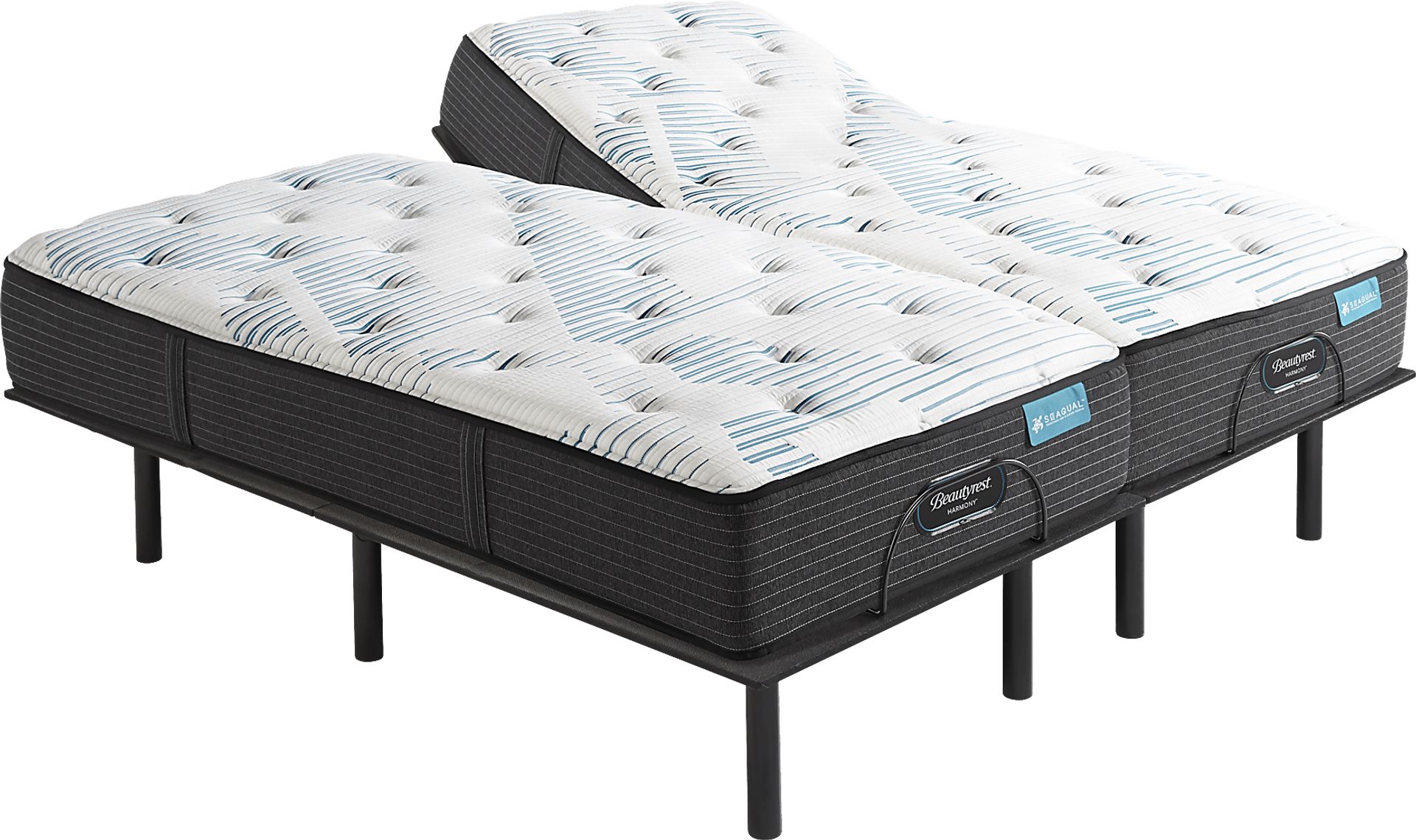 Beautyrest Harmony Parrot Cay Split King Mattress with Head Up Only Base - Image 1