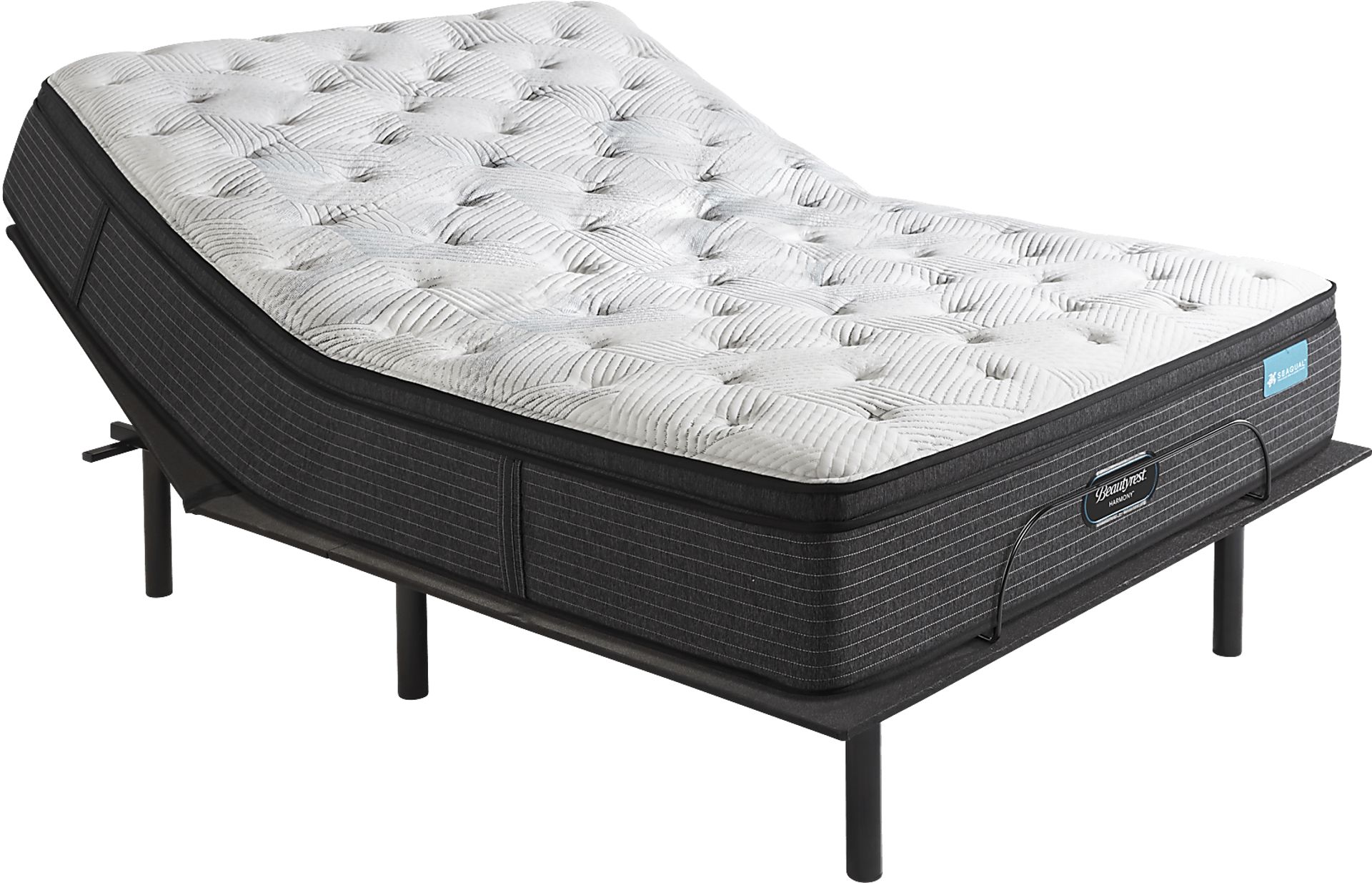 Beautyrest Harmony Reef Bay Queen Mattress with Head Up Only Base - Image 1