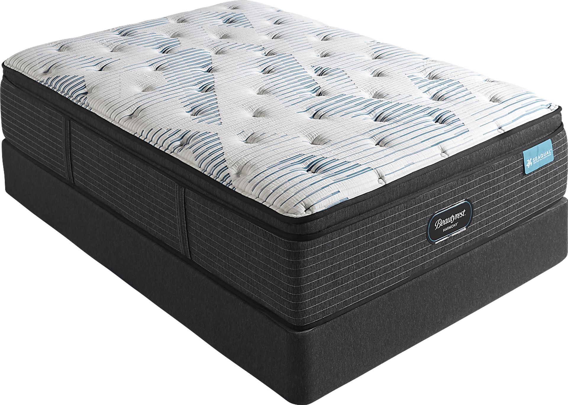 Beautyrest Harmony Ruby Beach Low Profile Full Mattress Set - Image 1