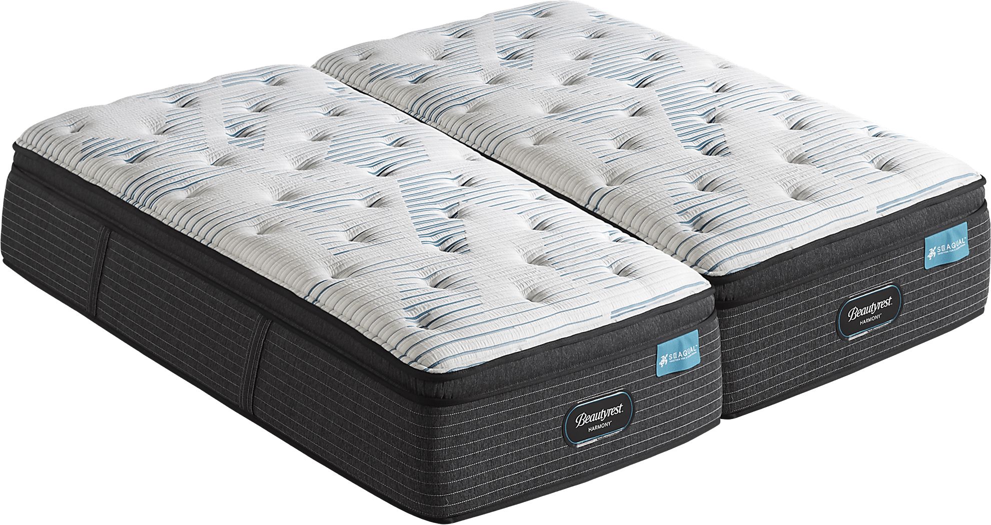 beautyrest hybrid pacific blue split king mattress