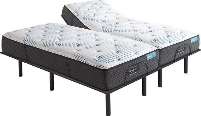 Beautyrest Harmony Turtle Beach Split King Mattress with Head Up Only Base