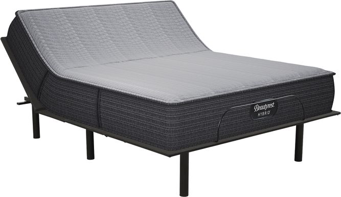 Beautyrest Hybrid Pacific Blue King Mattress with Head Up Only Base