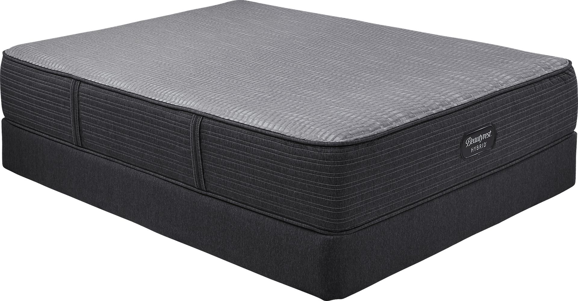 Beautyrest Hybrid Pacific Blue Low Profile King Mattress Set - Image 1
