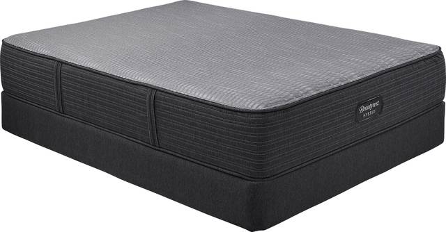 Beautyrest Hybrid Pacific Blue Low Profile Queen Mattress Set - Thumbnail - Image 1
