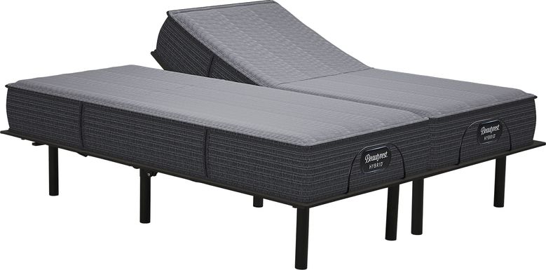 Beautyrest Hybrid Pacific Blue Split King Mattress with Head Up Only Base