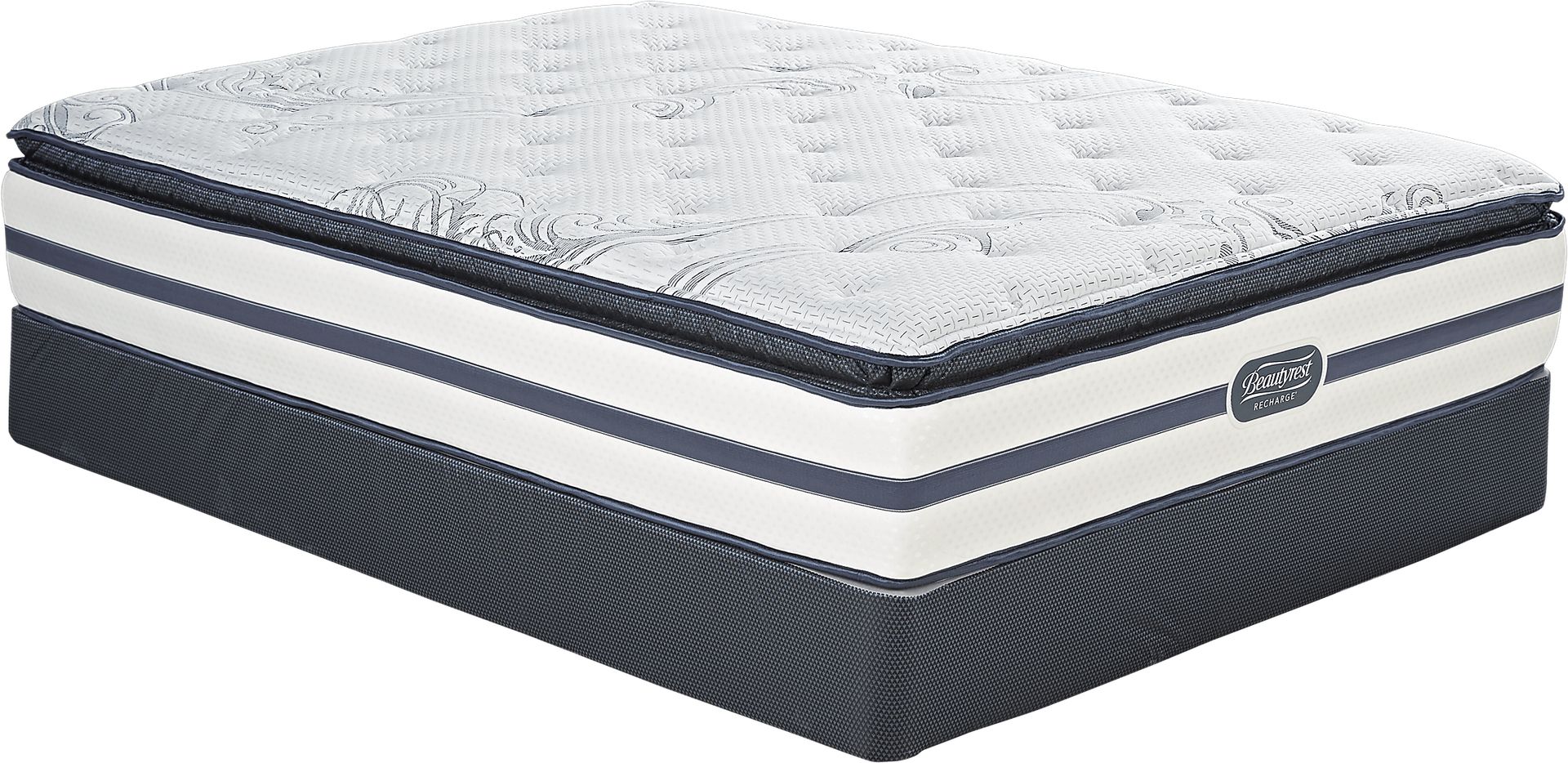 Beautyrest Recharge Lake Hughes Low Profile Queen Mattress Set - Image 1