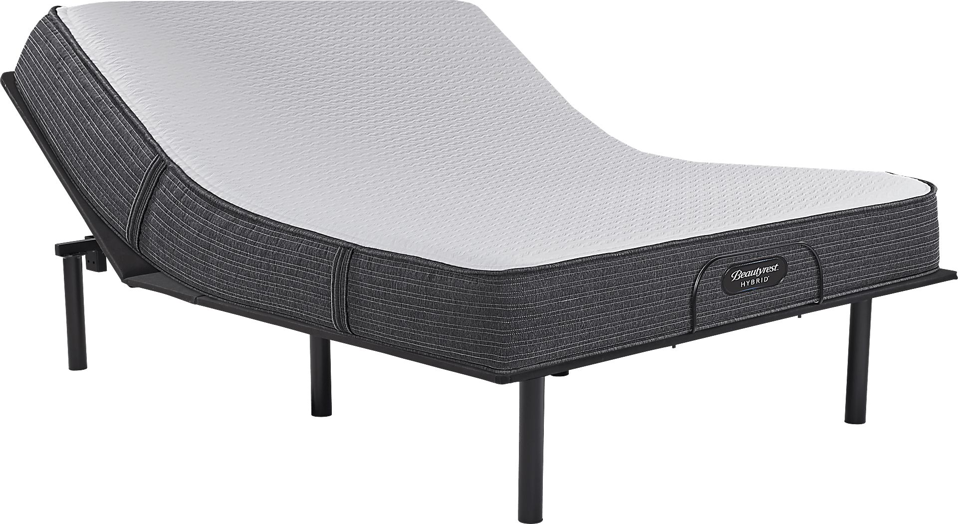 Beautyrest Select Broad Peak Medium Hybrid King Mattress Set with Head Up Only Base - Image 1