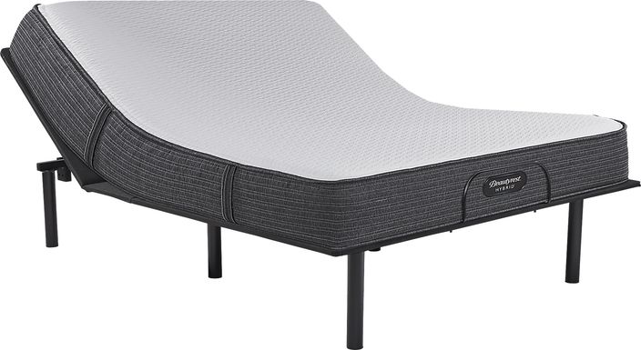 Beautyrest Select Broad Peak Medium Hybrid Queen Mattress Set with Head Up Only Base