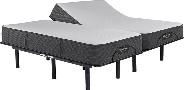 Beautyrest Select Broad Peak Medium Hybrid Split King Mattress Set with Head Up Only Base - Thumbnail - Image 1
