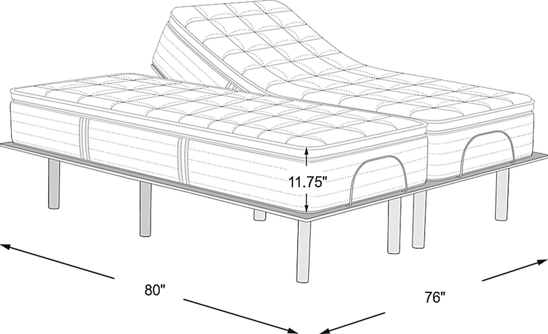 Dimension Image. Please refer to the Dimension Tab on this page for dimension details.