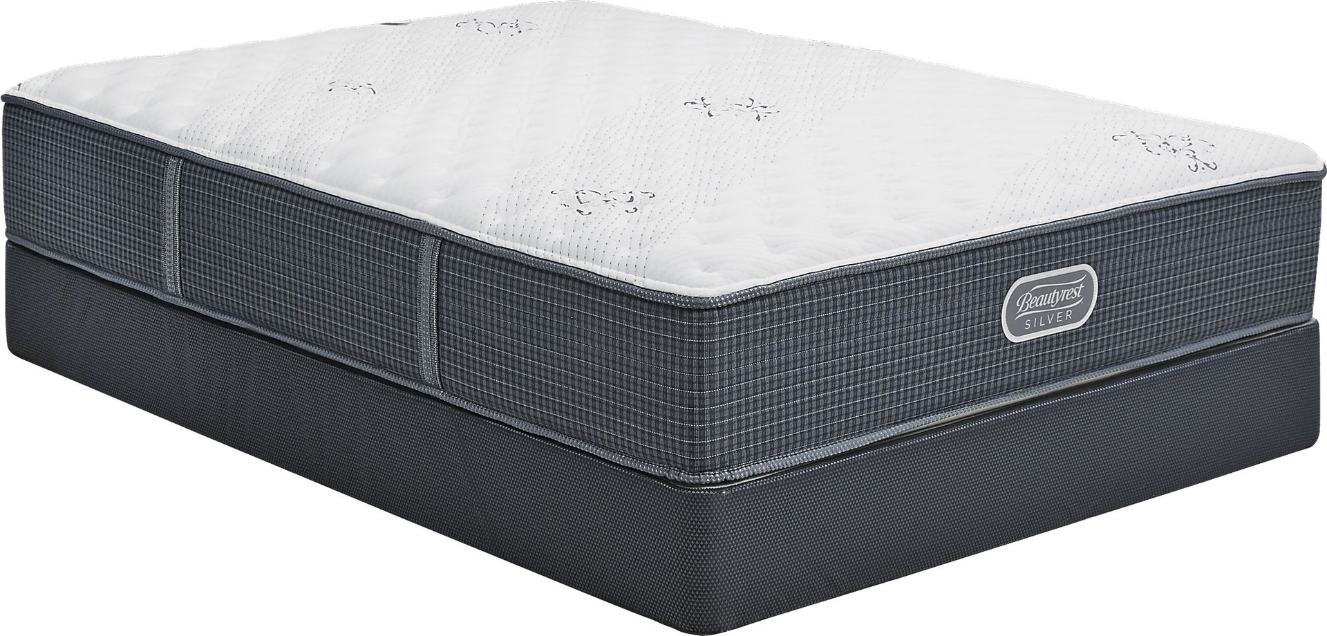 Beautyrest Silver Intercoastal Grey Low Profile King Mattress Set - Image 1