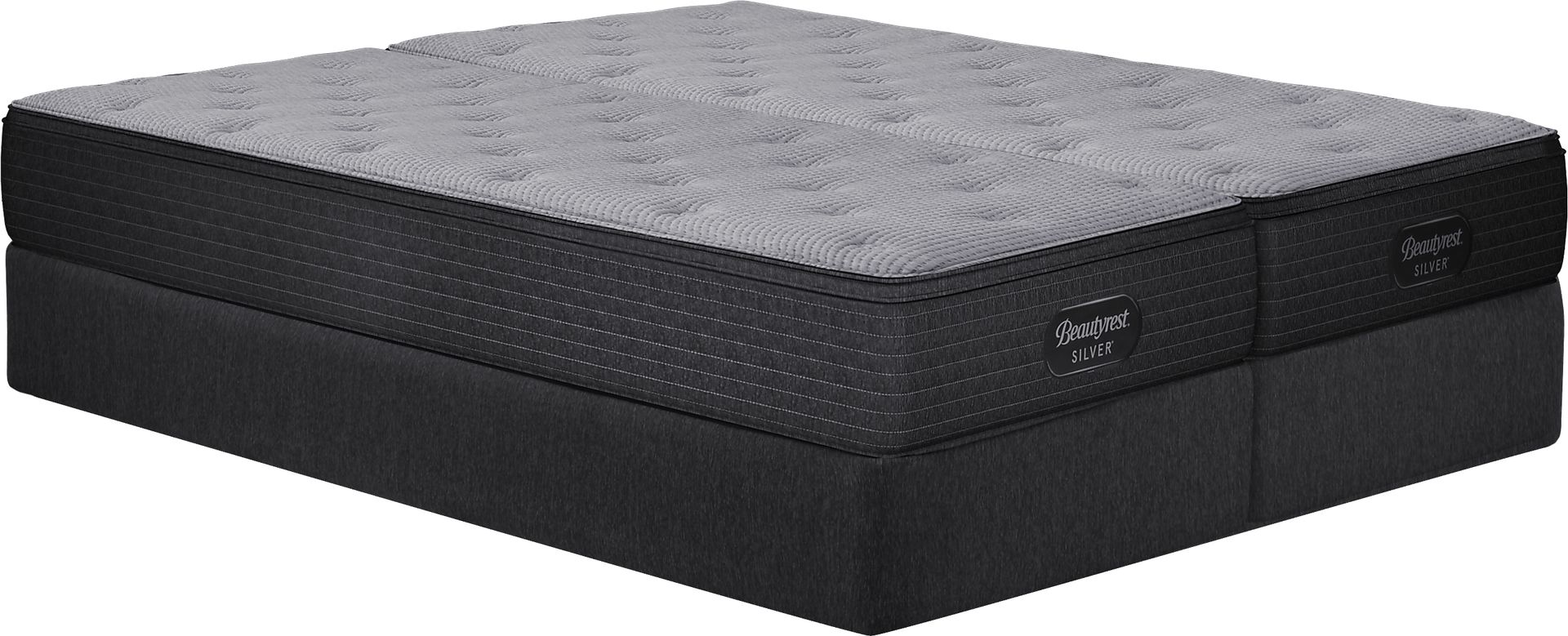 Beautyrest Silver Madison Grove Low Profile Split King Mattress Set - Image 1