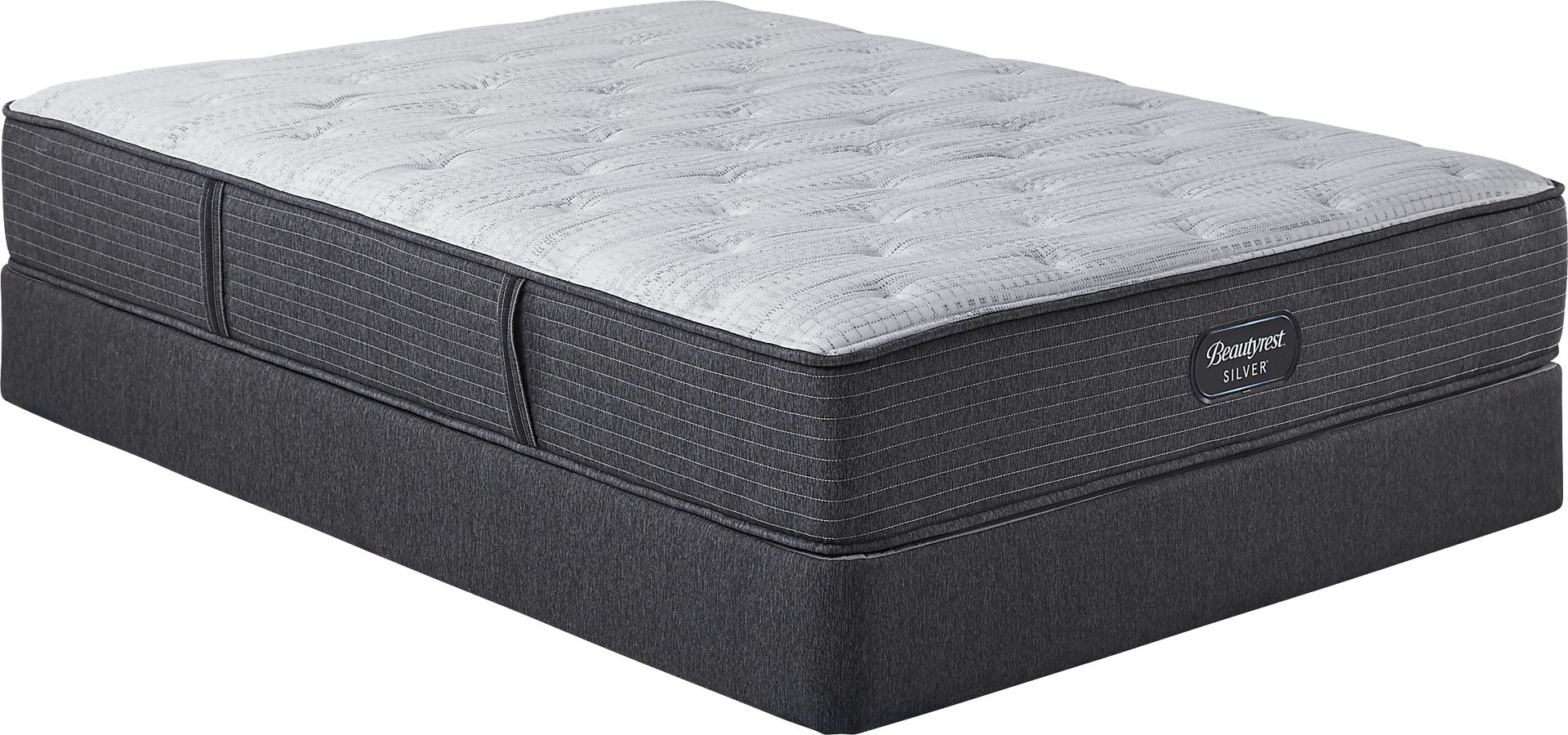 Beautyrest Silver Noblewood Low Profile Queen Mattress Set - Image 1