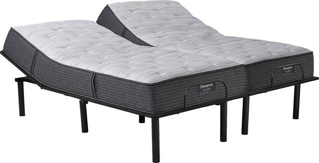Beautyrest Silver Noblewood Split King Mattress with RTG Sleep 2000 Adjustable Base - Thumbnail - Image 1