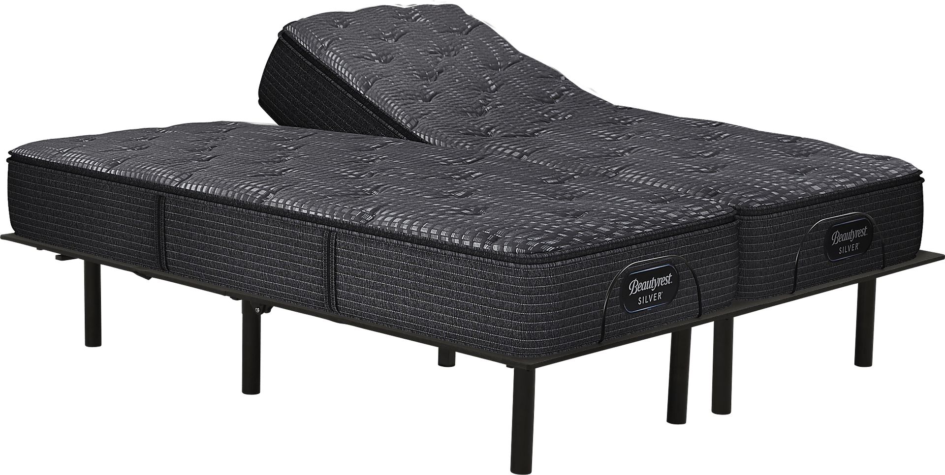 Beautyrest Silver Summerdale Split King Mattress with RTG Sleep 2000 Adjustable Base - Image 1