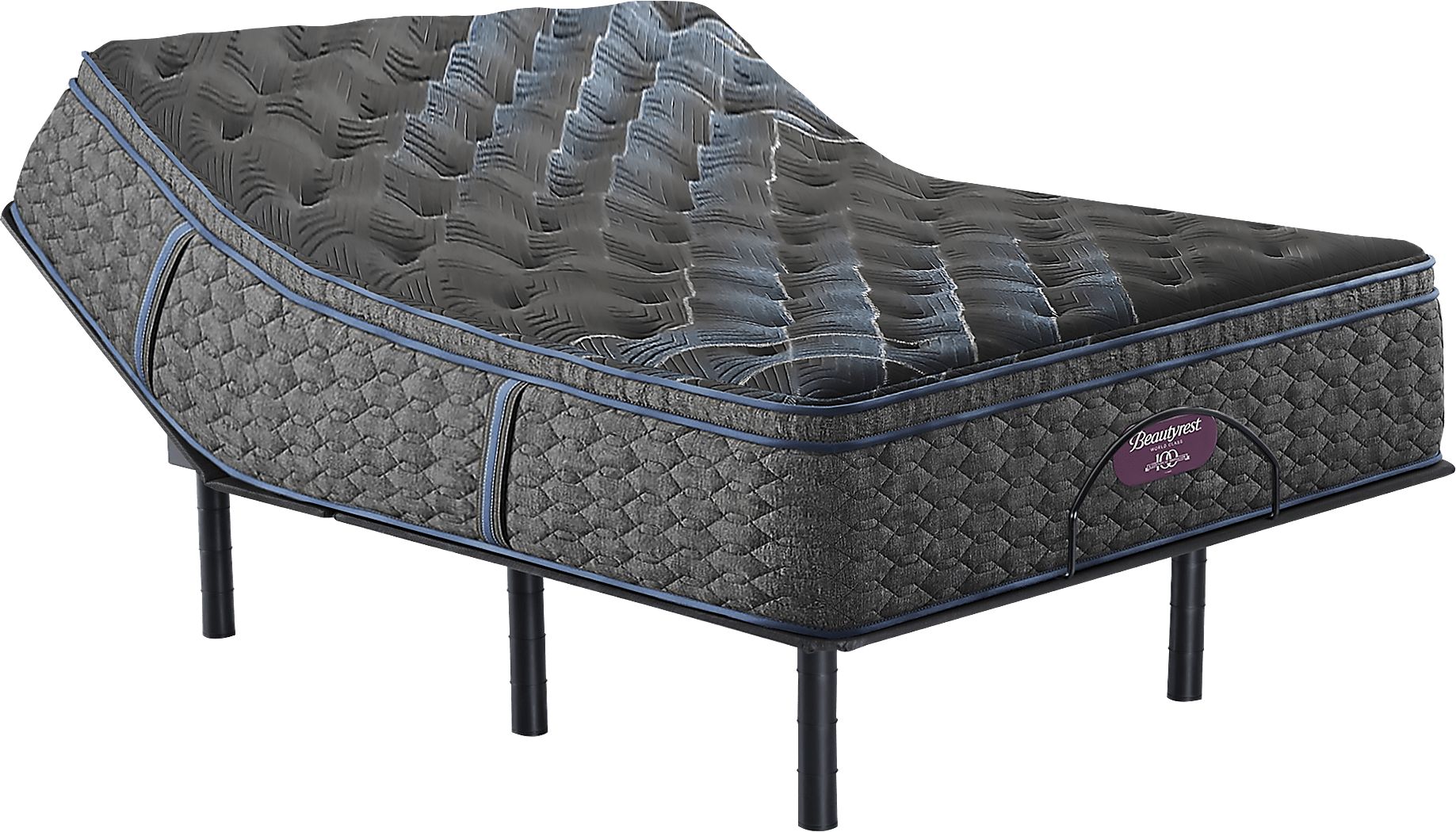 Beautyrest World Class Level Four Plush Pillow Top Split King Mattress Set