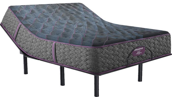 Beautyrest World Class Level Three Plush Split King Mattress Set with Head Up Only Base