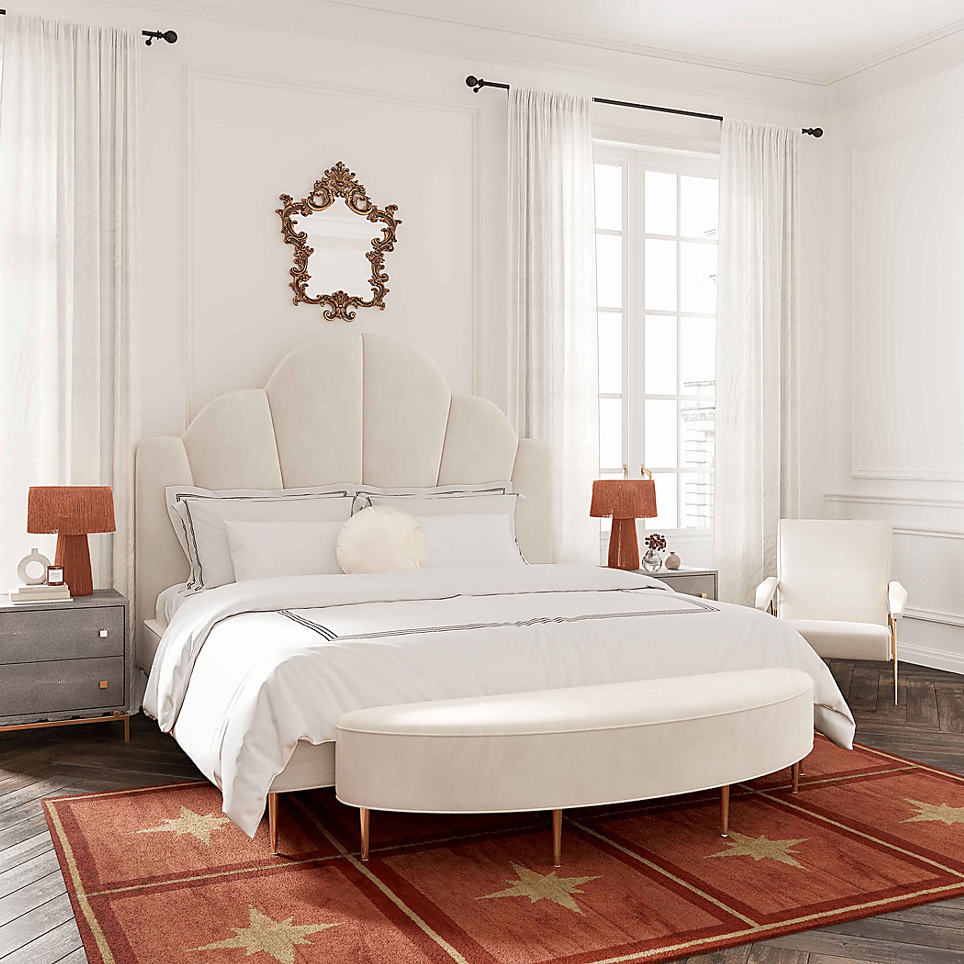 Beaverbrook Cream Full Bed - Image 2