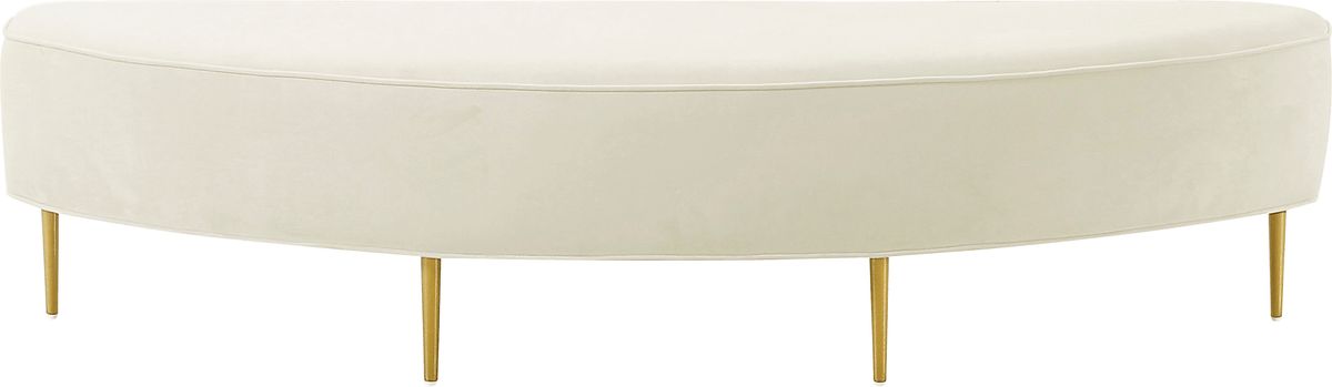 Beaverbrook Cream Beige Polyester Fabric Queen Bench | Rooms to Go