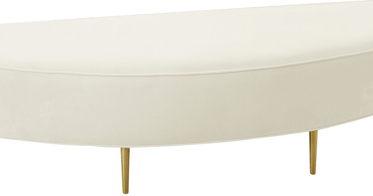 Beaverbrook Cream Beige Polyester Fabric Queen Bench | Rooms to Go