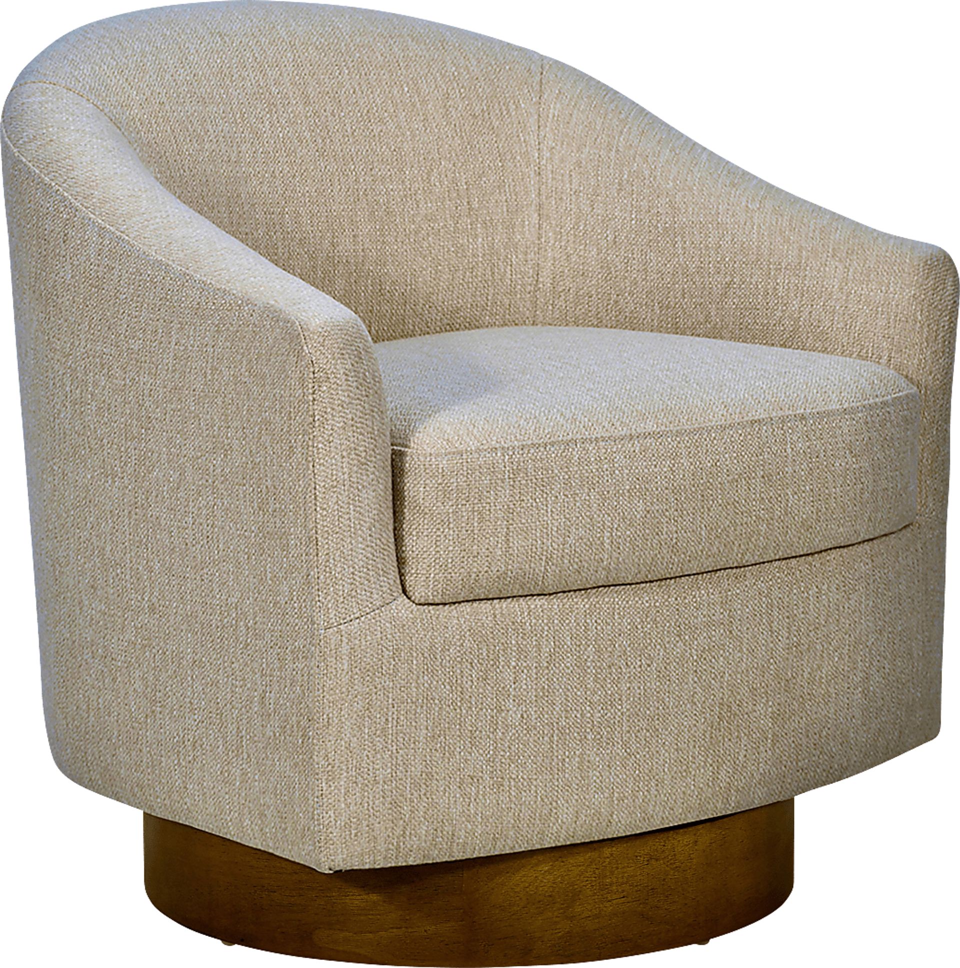 Beback Brown Swivel Accent Chair - Image 1