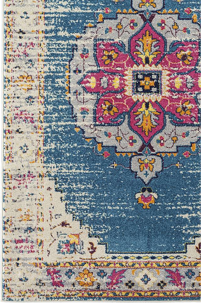 Becabe Turquoise/Pink 7'6 x 9'6 Rug - Thumbnail - Image 4