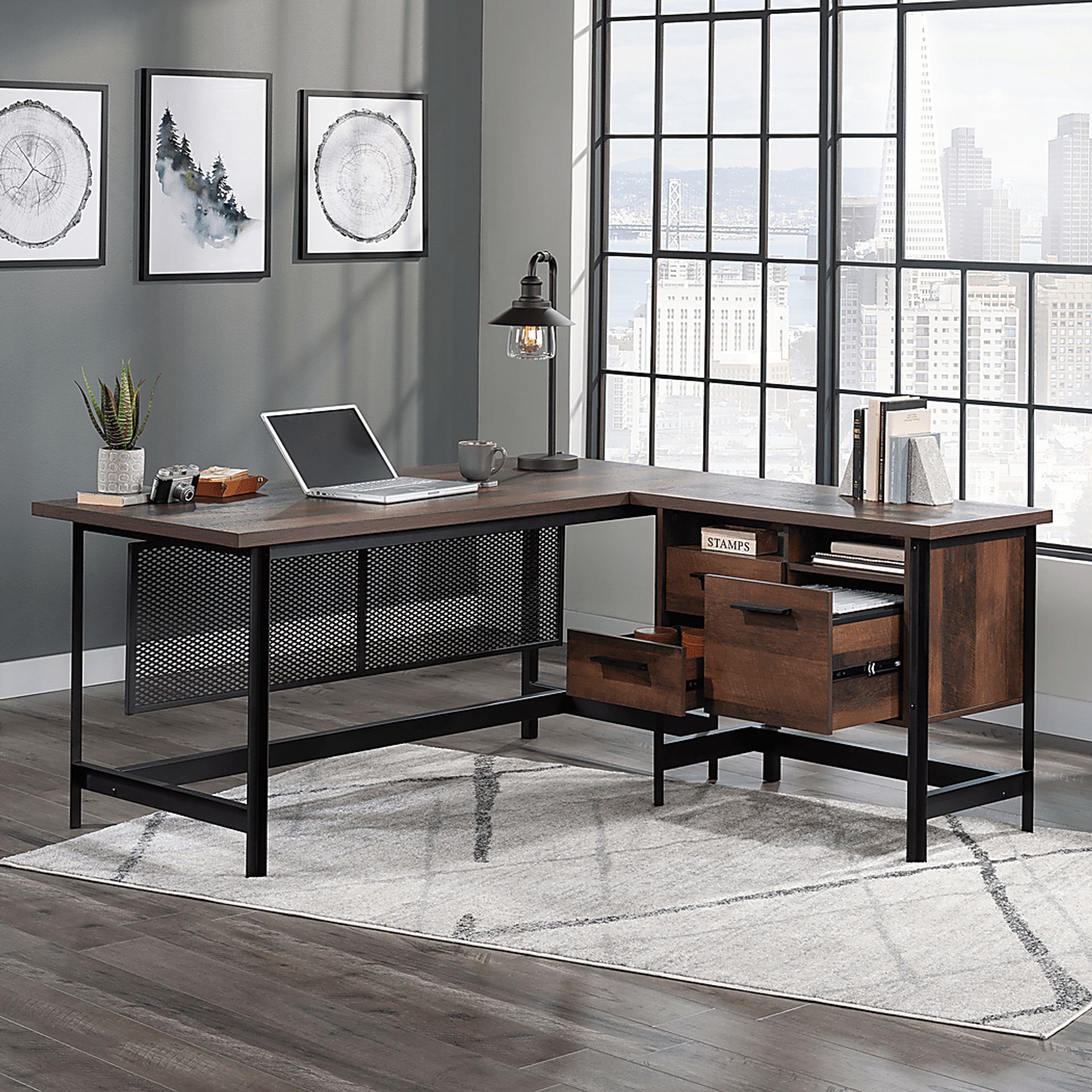 Becado Brown L Desk - Image 4