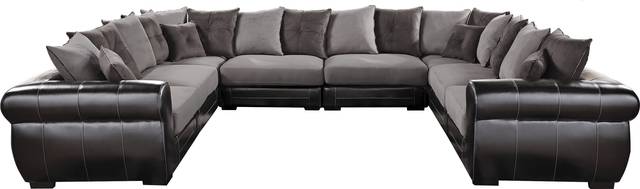 Beckett Gray/Black 8 Pc Sectional - Thumbnail - Image 1