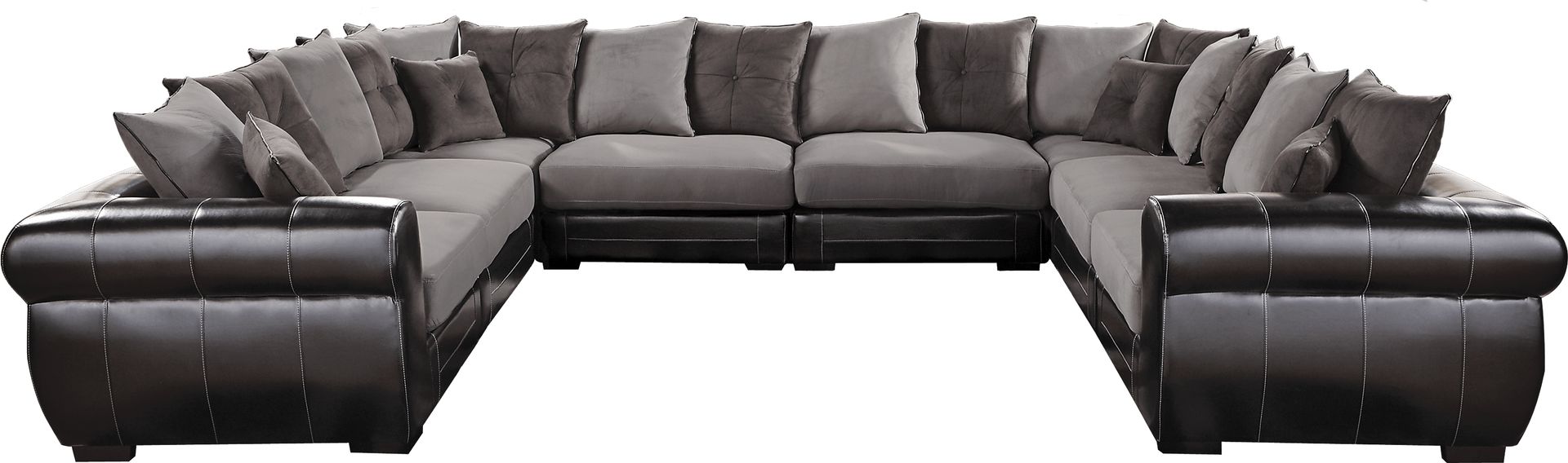 Beckett Gray/Black 8 Pc Sectional - Image 1