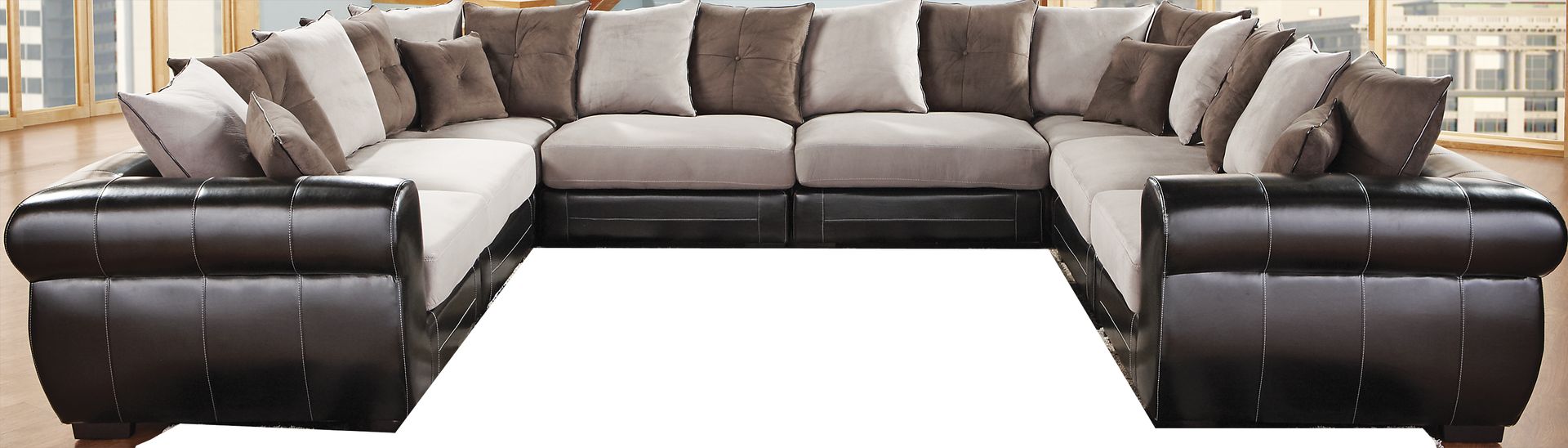 Beckett Gray/Black 8 Pc Sectional - Image 1