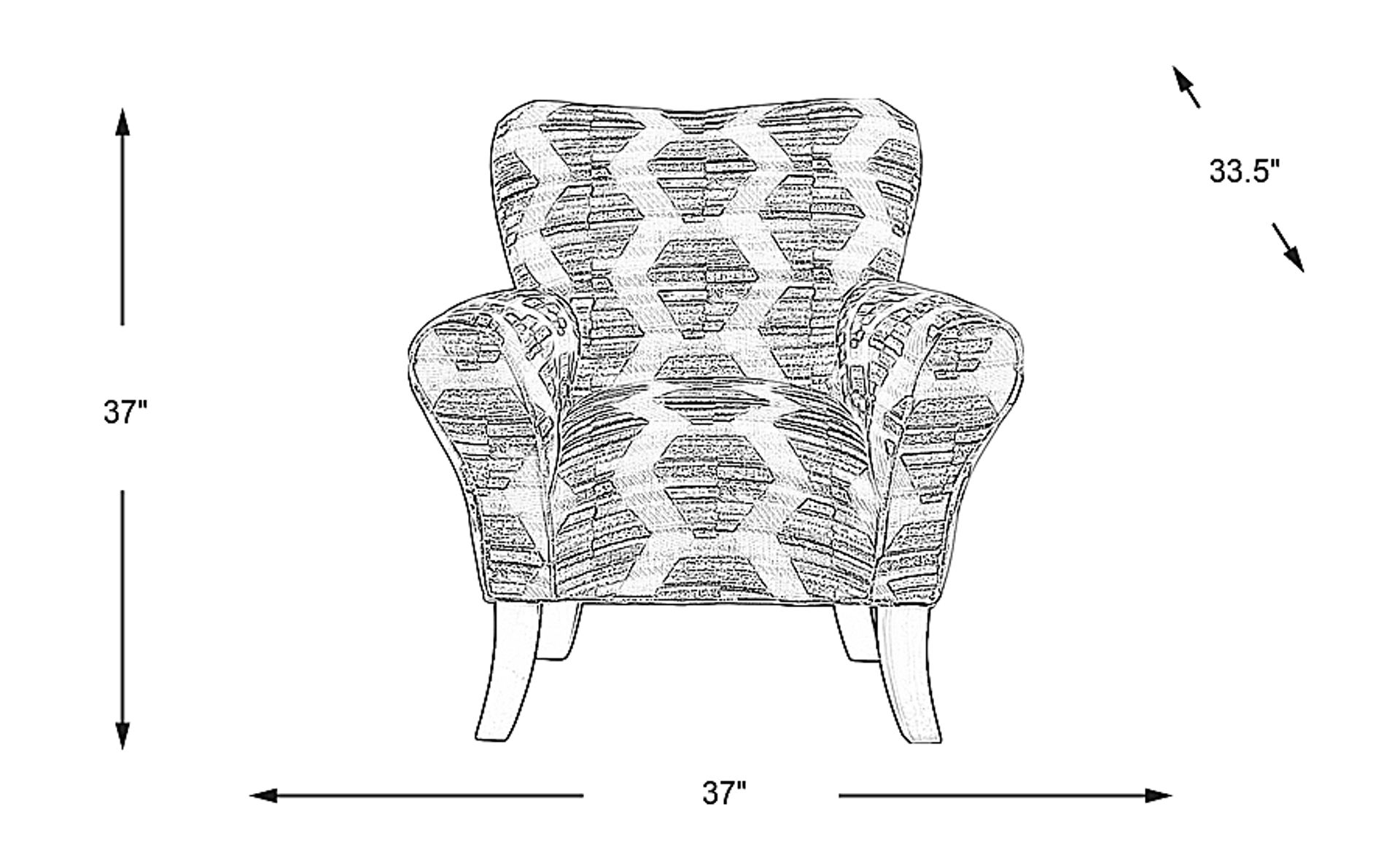 Dimension Image. Please refer to the Dimension Tab on this page for dimension details.