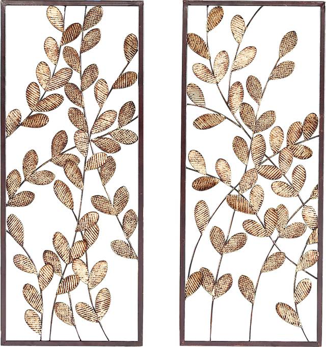 Beckington Gold Wall Decor, Set of 2 - Thumbnail - Image 1