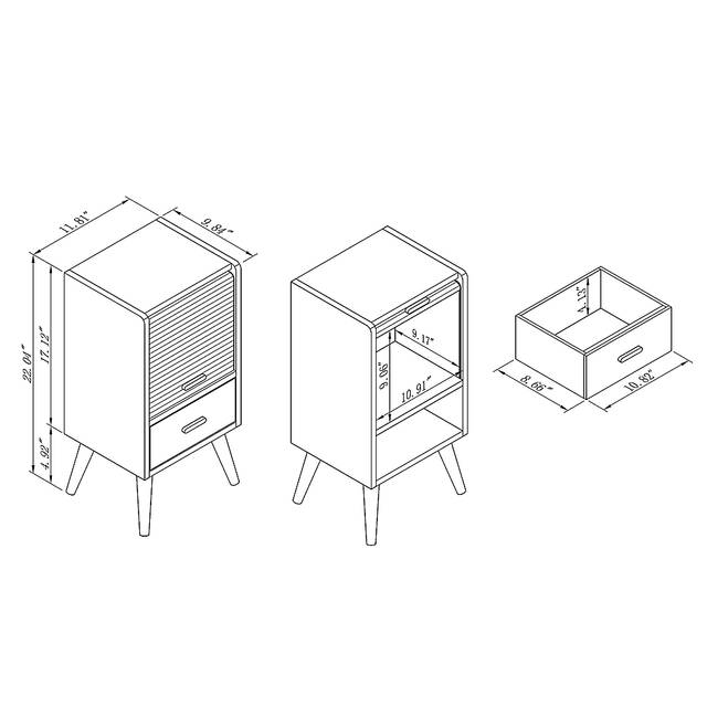 Beckleycrest White Nightstand - Thumbnail - Image 11