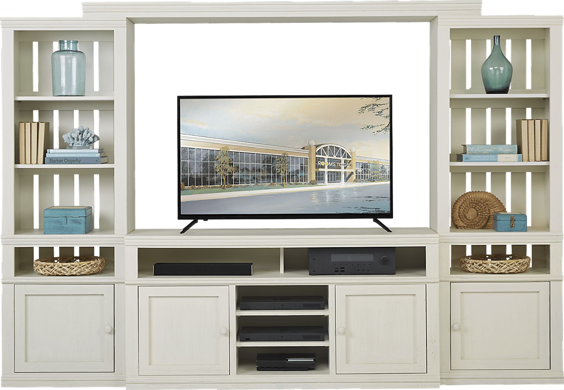 Beckton White 4 Pc Wall Unit - Image 1